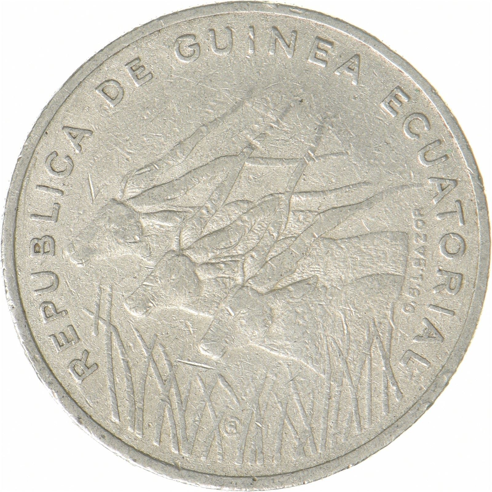 Guinea Equatoriale | Moneta da 100 franchi CFA | Nichel | KM:59 | 1985-1986