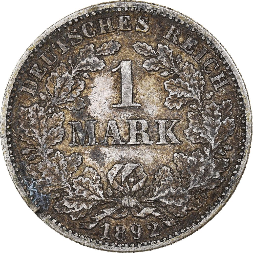 German Empire 1 Mark Coin | Deutsches Reich | Wilhelm II | Type 2 - Small Shield | KM14 | 1891 - 1916