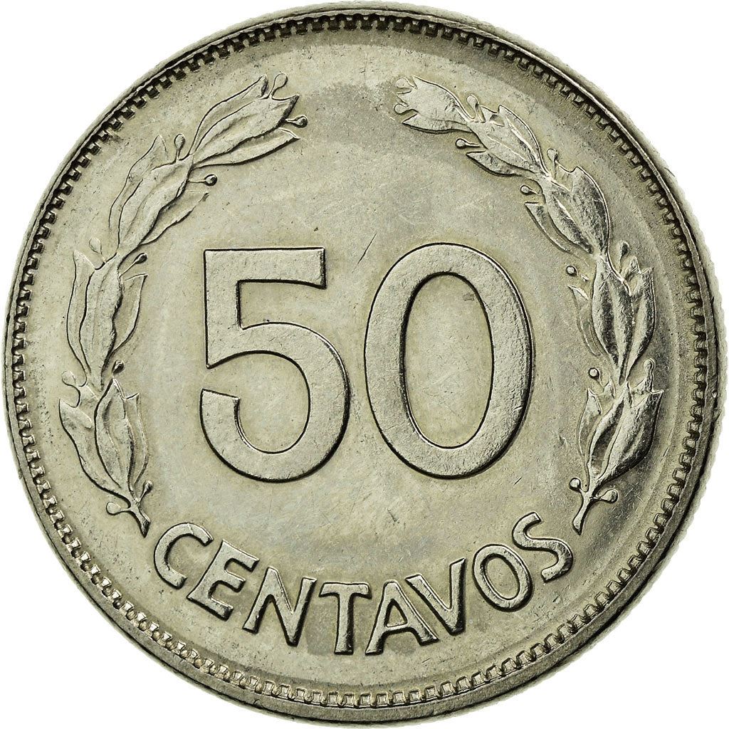 Ecuador | 50 Centavos Coin | Nickel plated steel | KM:87 | 1985