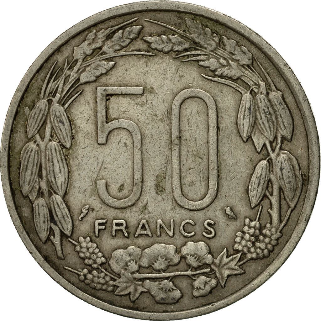Central African States | 50 Francs Cfa Coin | Antelope | Crops | Km:3 | 1961 - 1963