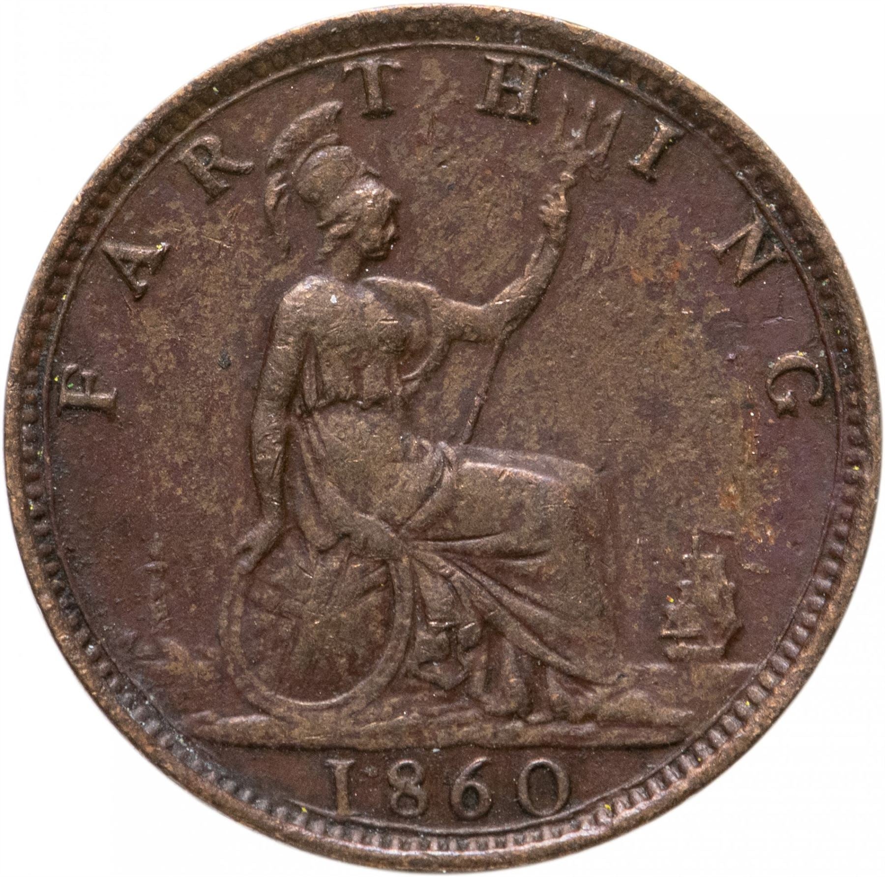United Kingdom | 1 Farthing Coin | Victoria | Km:747 | 1860 - 1873