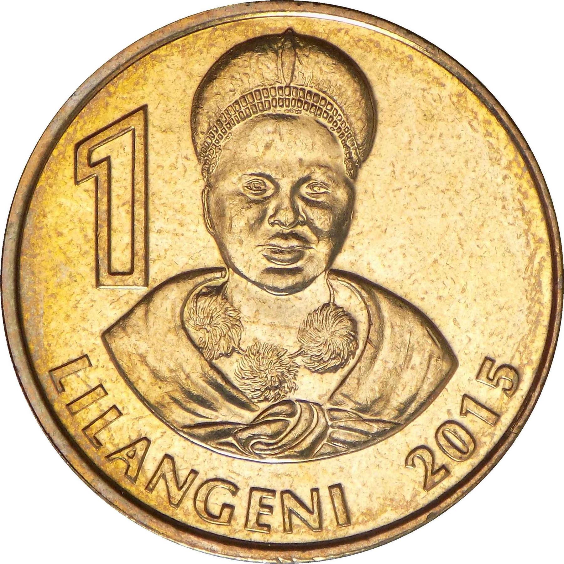 Kingdom of Swaziland | 1 Lilangeni Coin | King Mswati III | Ntfombi | KM:66 | 2015