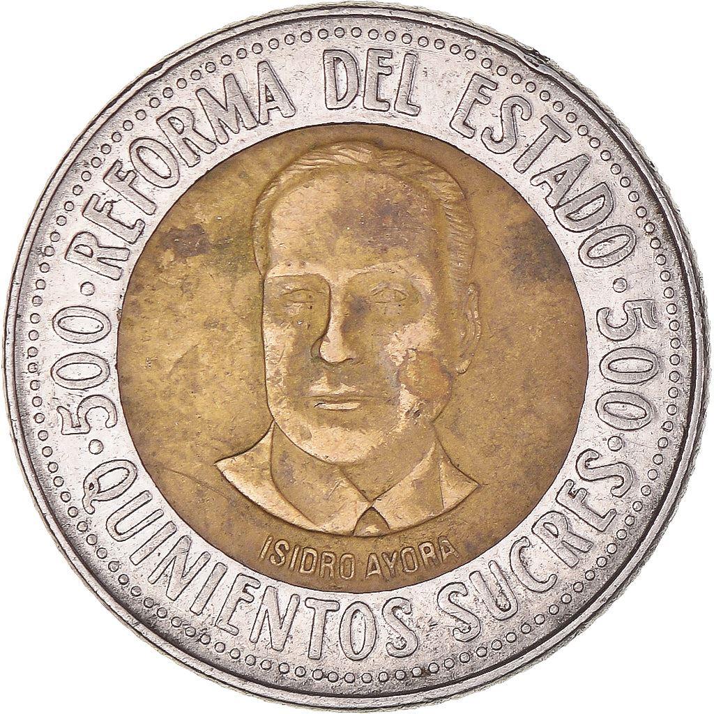 Ecuador | 500 Sucres Coin | Bimetallic | State Reform | Km:97 | 1995