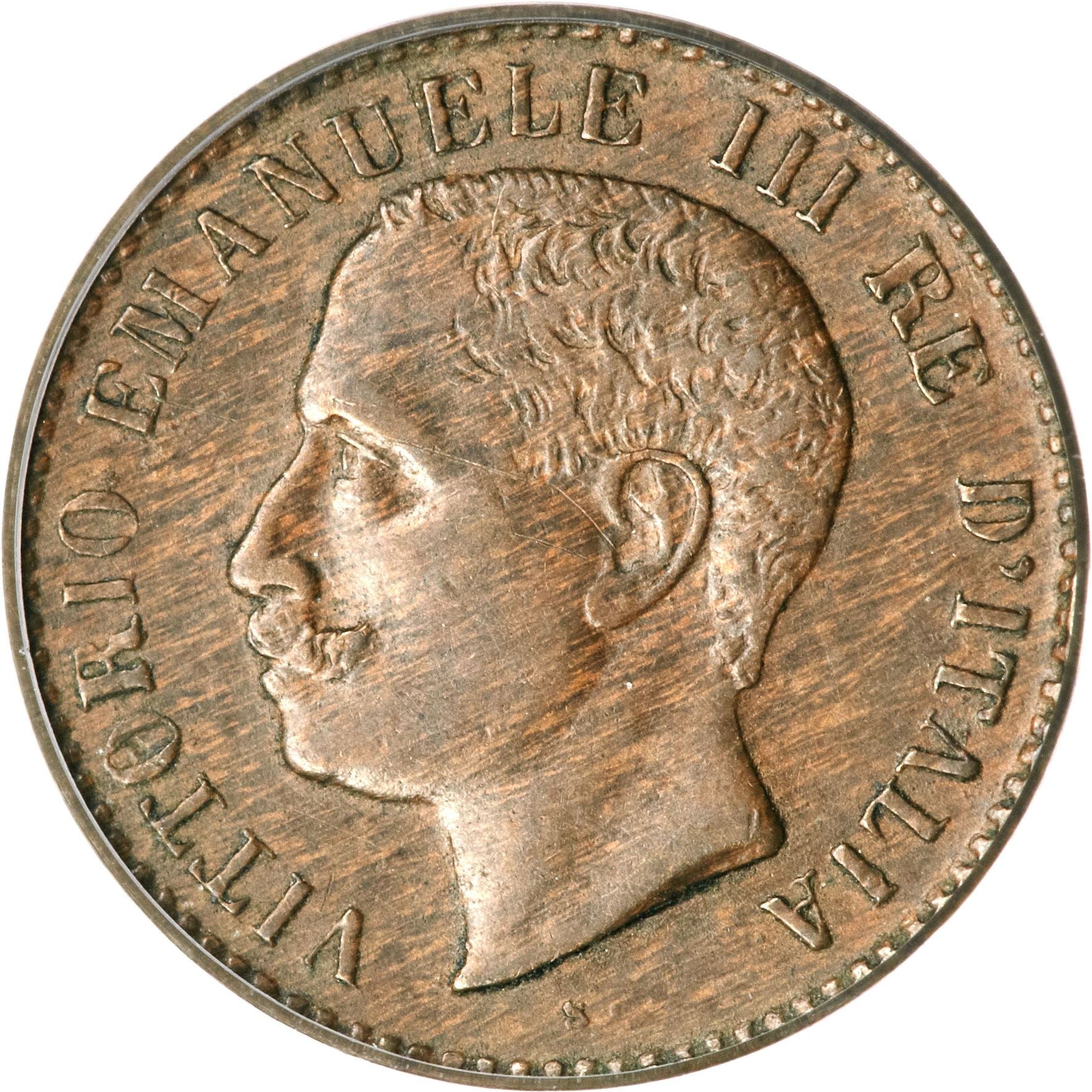 Italy 1 Centesimo Coin Vittorio Emanuele III | Branch | Oak Laurel | Star | KM35 | 1902 - 1908