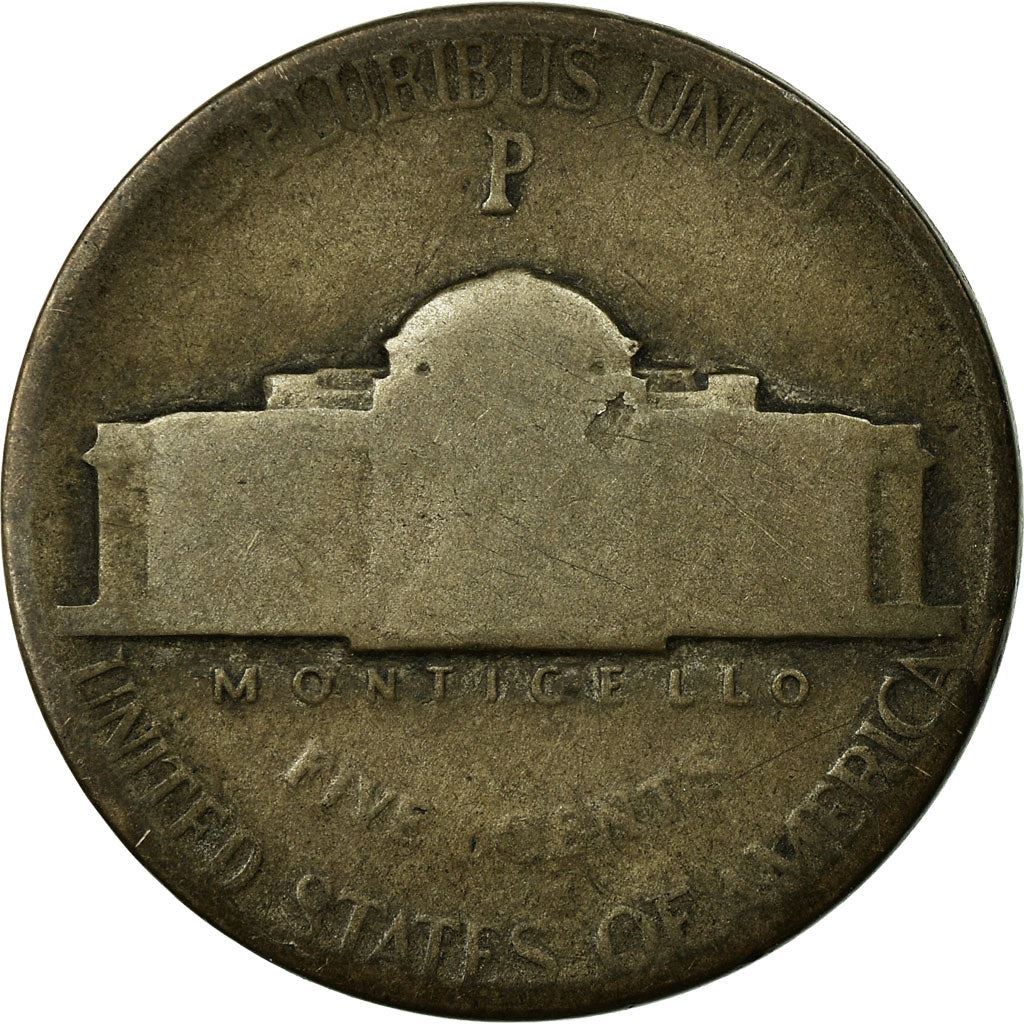 USA | 5 cent mynt | Thomas Jefferson | Monticello | KM192a | 1942 - 1945