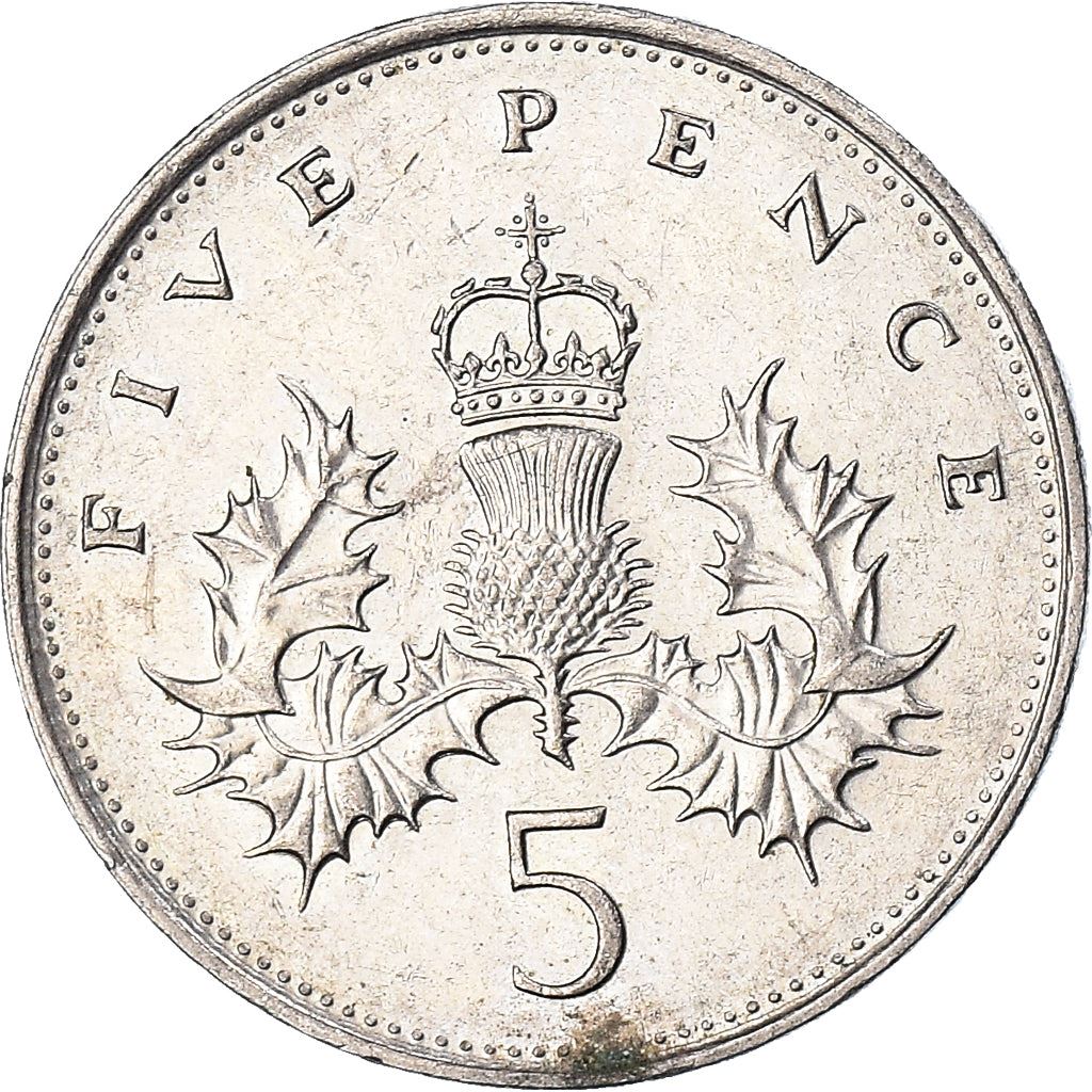 United Kingdom | 5 Pence Coin | Elizabeth II | Km:937 | 1985 - 1990