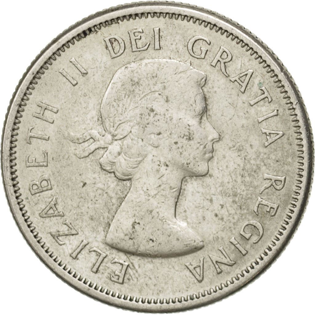 Canada | 25 Cents Coin | Silver | 1st portrait | KM:52 | 1953-1964