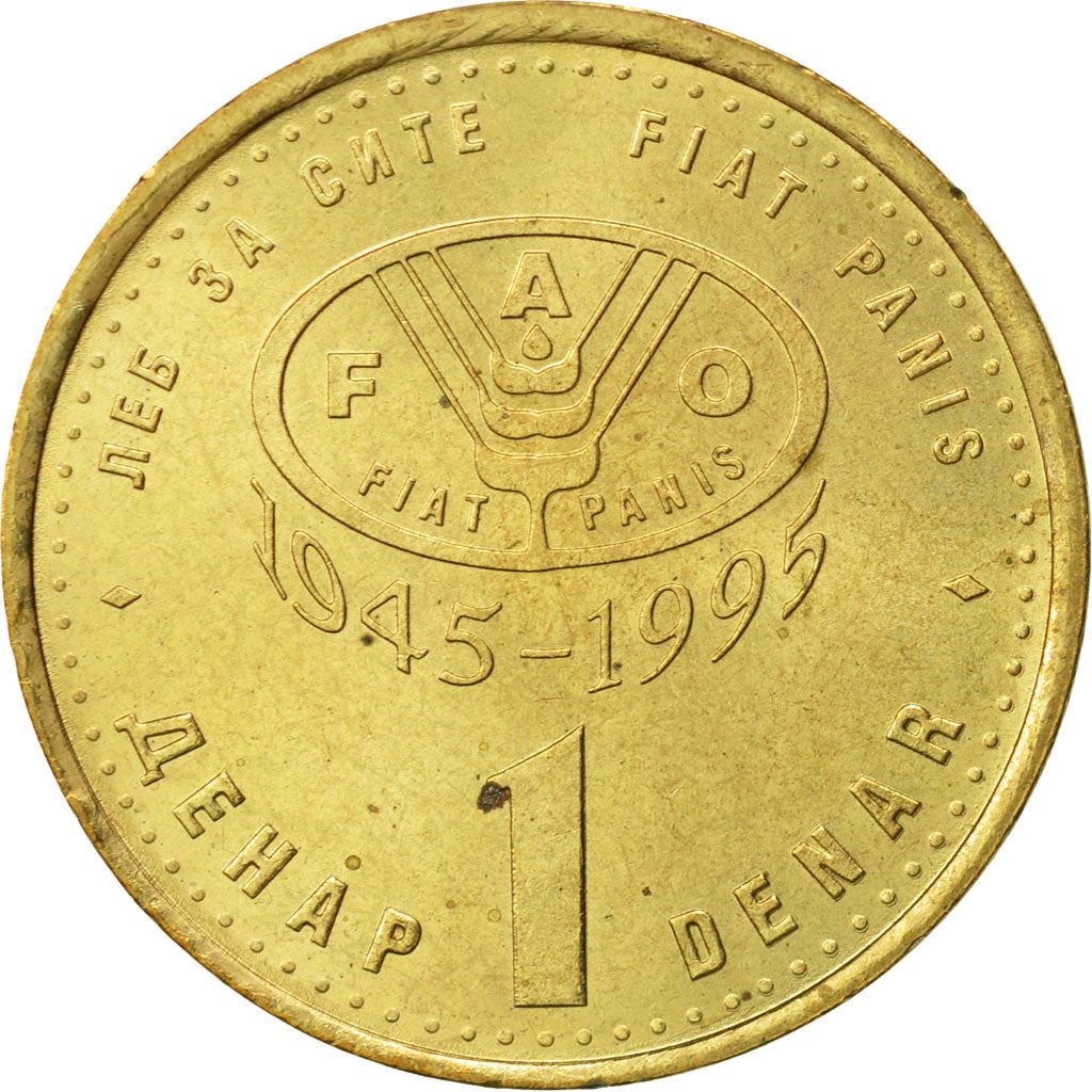 North Macedonia 1 Denar Coin | FAO | Sarplaninac | KM5 | 1995