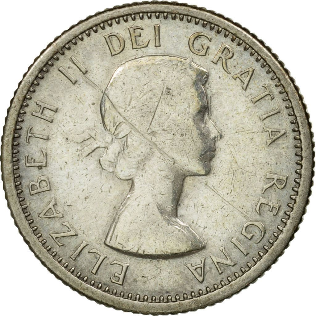 Canada | 10 Cents Coin | Silver | 1st portrait | KM:51 | 1953-1964