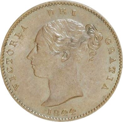 United Kingdom ? Farthing Coin | Victoria 1st portrait | Colonial issue | 1844