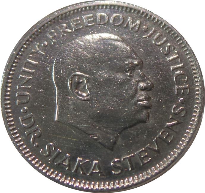 Sierra Leone 10 Cents Coin | President Siaka Probyn Stevens | KM34 | 1978 - 1984