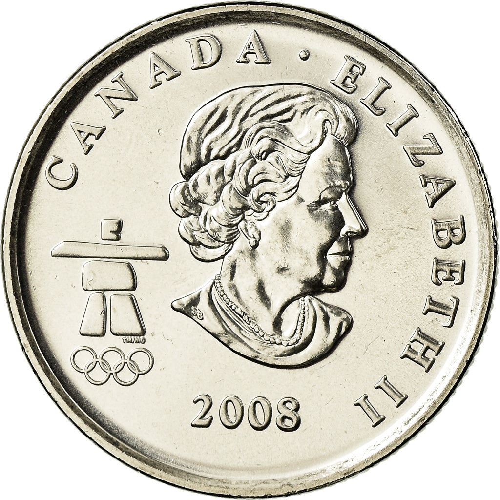Canada | 25 Cents Coin | Nickel plated steel | Bobsleigh | KM:841 | 2008