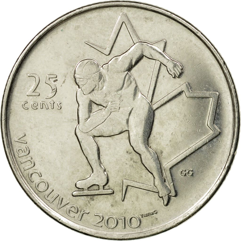Canada | 25 Cents Coin | Nickel plated steel | Speed Skating | KM:842 | 2009
