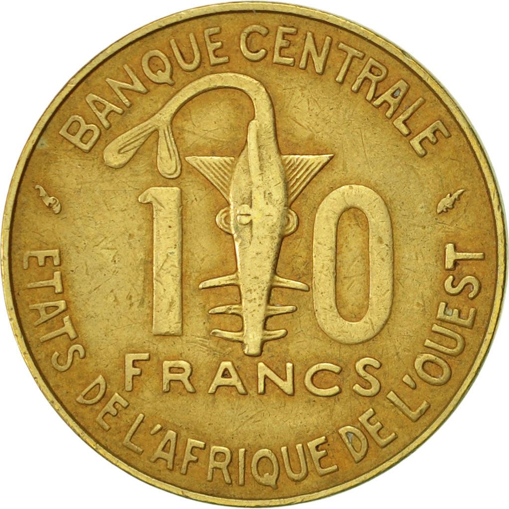 Western African States | 10 Francs Cfa Coin | Emblem of Central Bank | Water Pump | FAO | Km:10 | 1981 - 2024