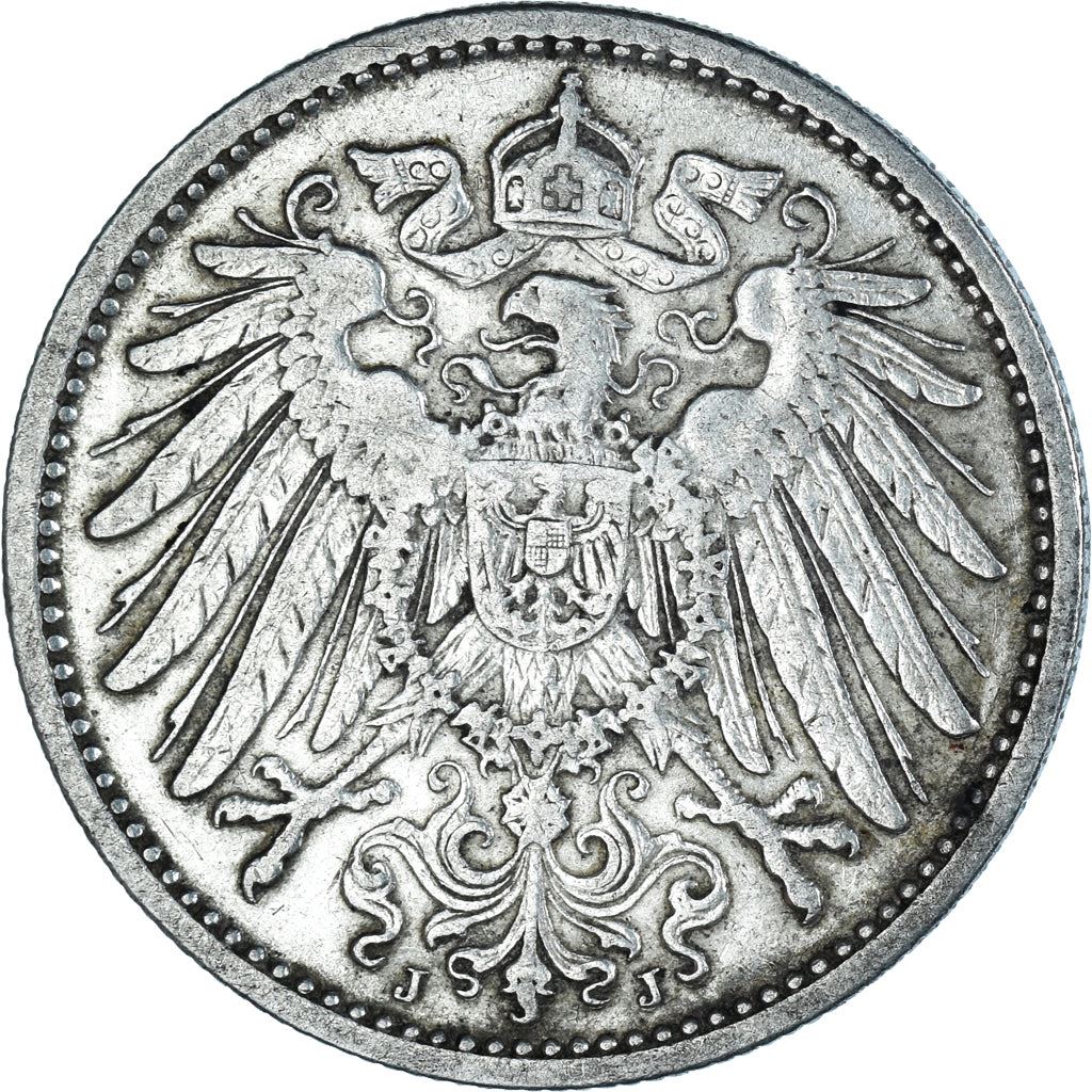 German Empire 1 Mark Coin | Deutsches Reich | Wilhelm II | Type 2 - Small Shield | KM14 | 1891 - 1916