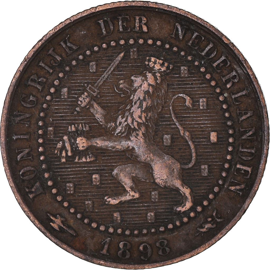 Nederlandene | 1 Cent Mønt | Løve | Km:107 | 1877 - 1900