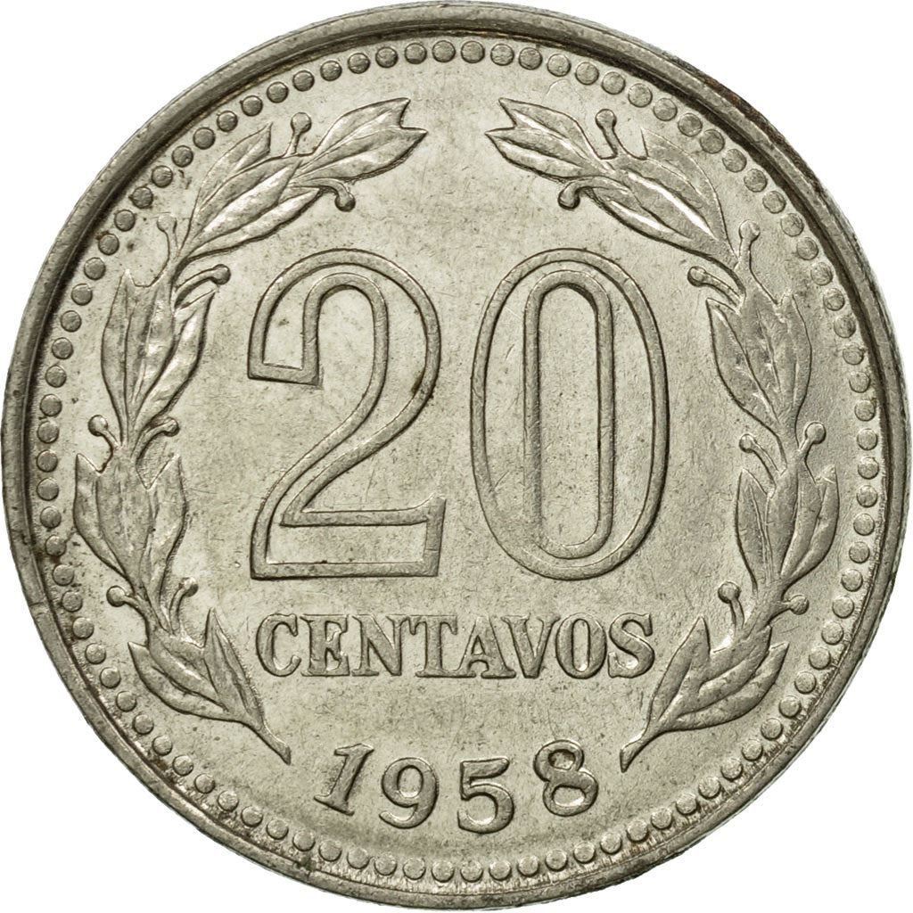 Argentina | 20 Centavos Coin | Oudine | Phrygian cap | KM55 | 1957 - 1961