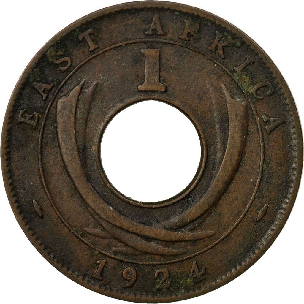East Africa | 1 Cent Coin | Crown | Tusks | Km:22 | 1922 - 1935