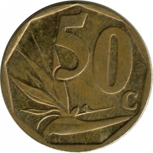 South Africa 50 Cents Afrika-Dzonga - Ningizimu Afrika Coin KM554 2012