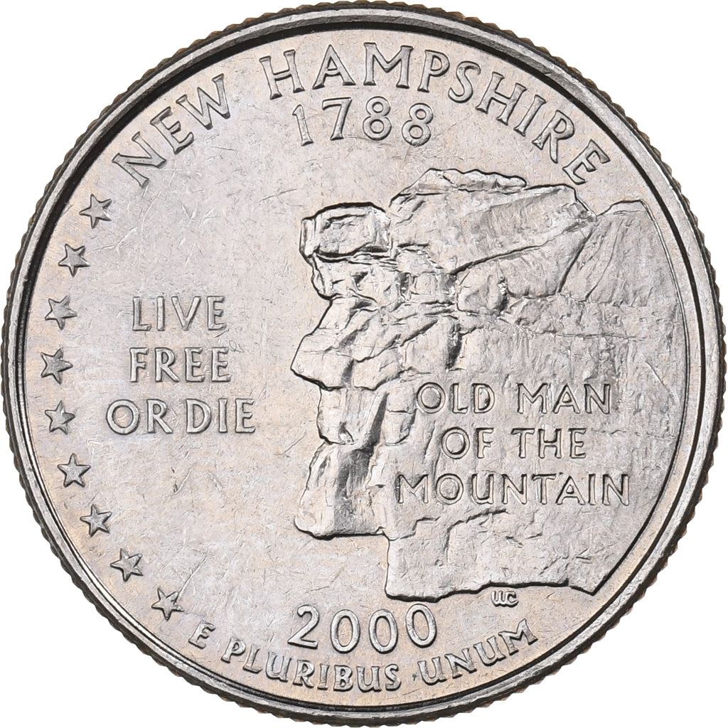 United States | 1/4 Dollar Coin | New Hampshire | Km:308 | 2000