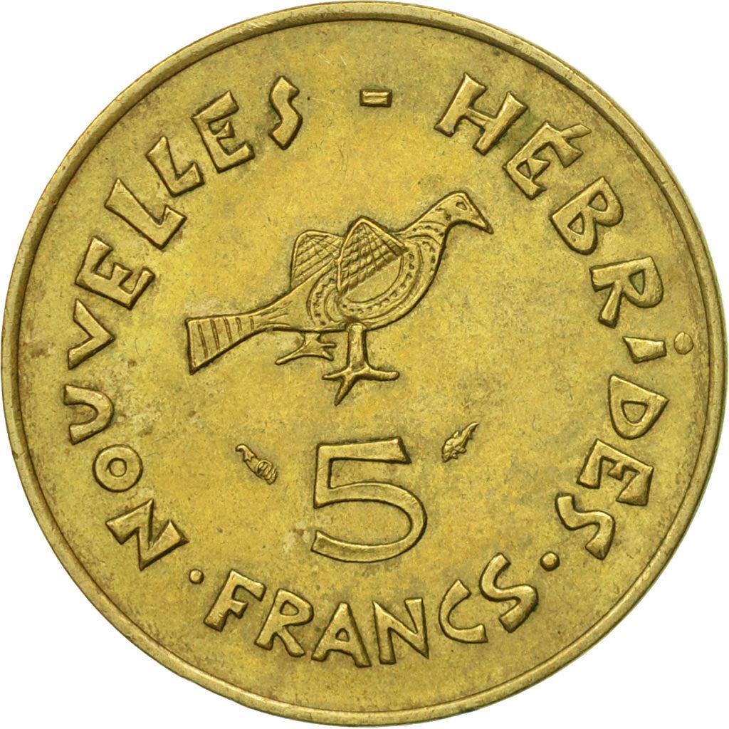New Hebrides | 5 Francs Coin | Marianne | Frigate Bird | Km:6.2 | 1975 - 1982