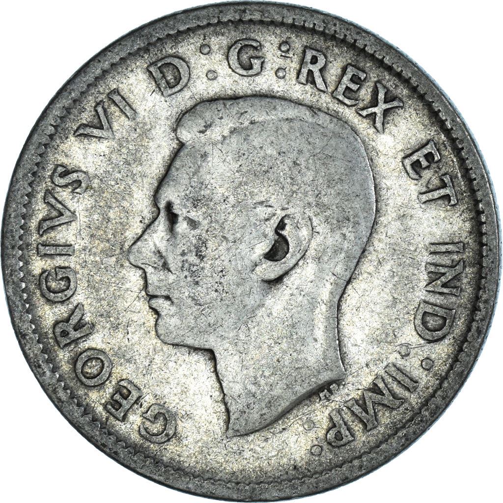 Canada 25 Cents Coin | King George VI | Reindeer | KM35 | 1937 - 1947