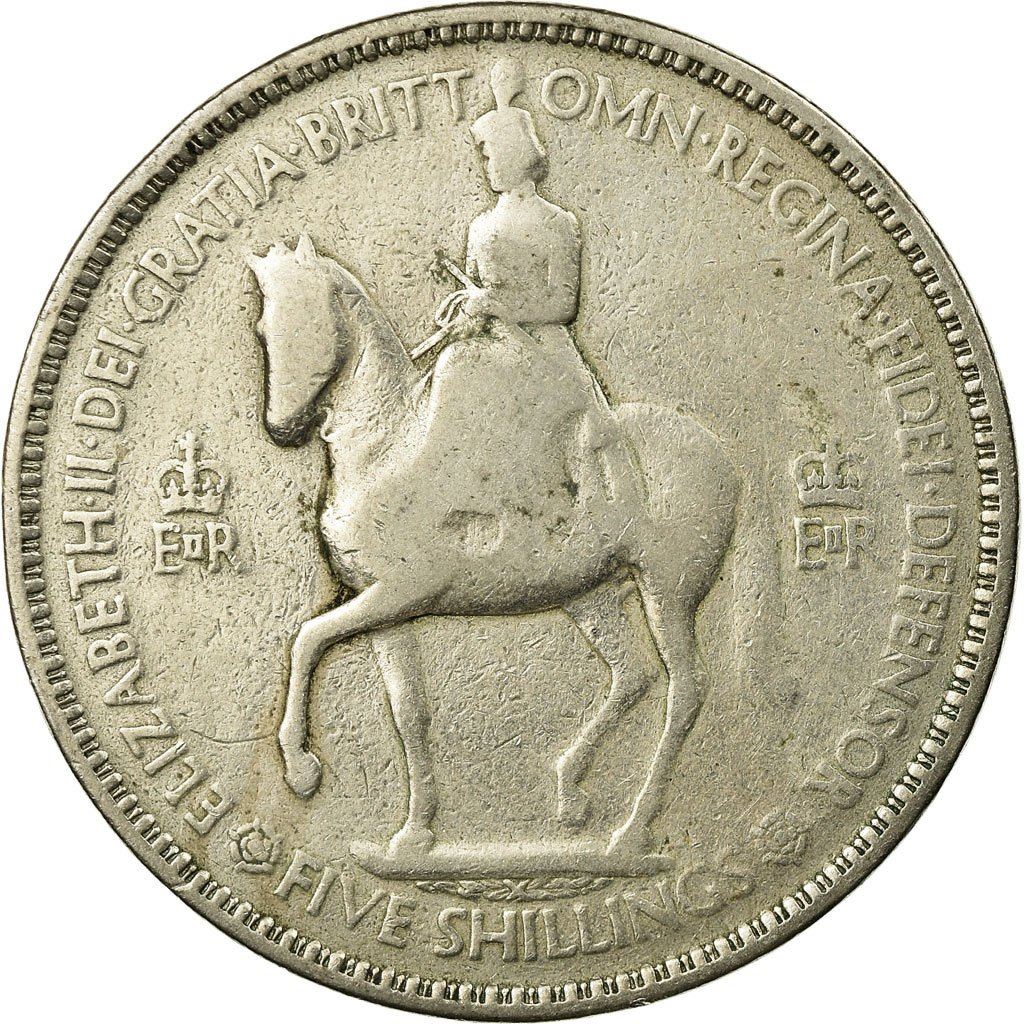United Kingdom | 5 Shillings Coin | Coronation | KM:894 | 1953