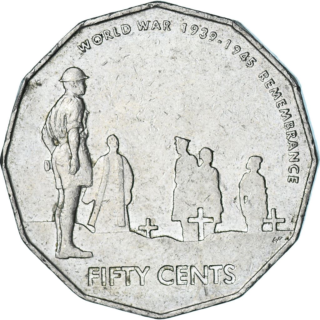 Australia | 50 Cents Coin | End of World War II | Km:746 | 2005