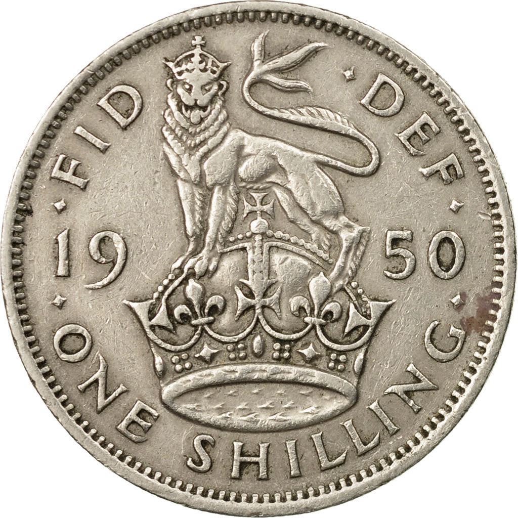 United Kingdom | 1 Shilling Coin | George VI | Km:876 | 1949 - 1952