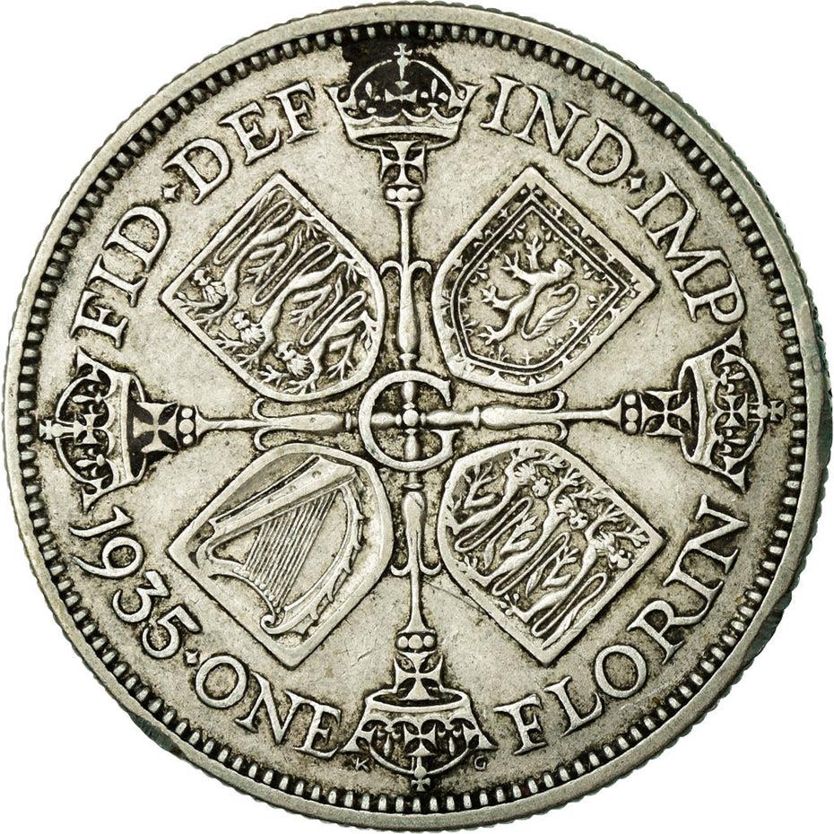United Kingdom | 1 Florin Coin | George V | KM:834 | 1927 - 1936