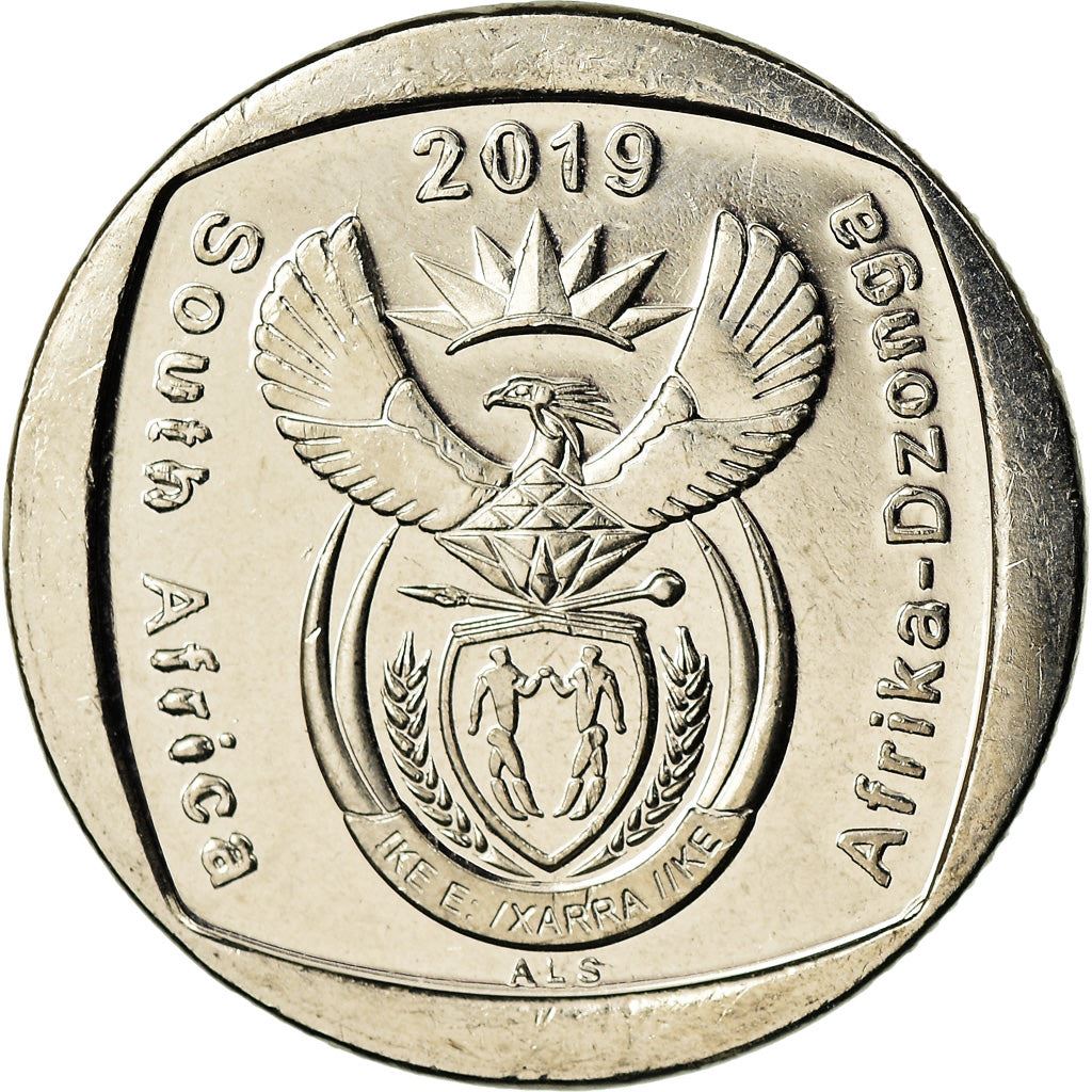 South Africa | 2 Rand Coin | Letter Cube | Open Book | Graduation Cap | Education | Km:698 | 2019