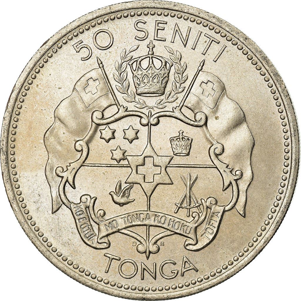 Tonga | Moneta da 50 Seniti | Regina Tupou III | Stella | Km:9 | 1967