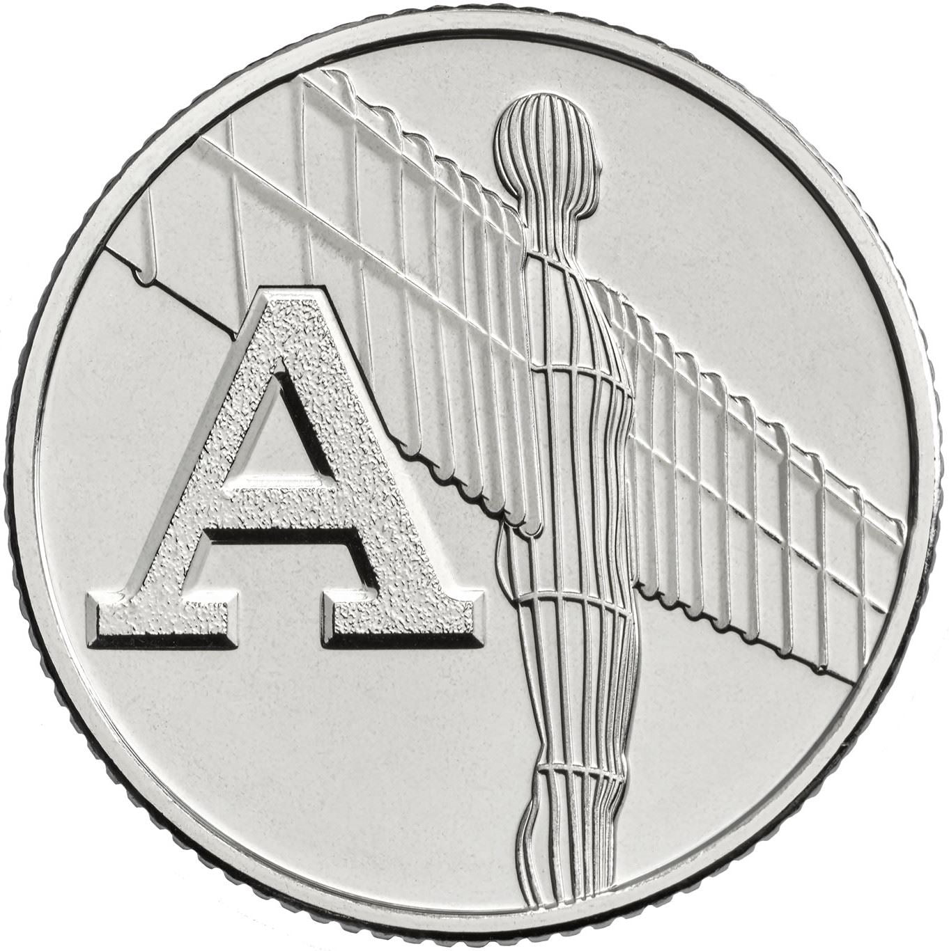 United Kingdom 10 Pence Coin | Elizabeth II 5th portrait | A | Angel of the North | 2018 - 2019