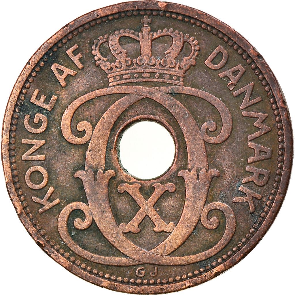 Denmark | 5 Ore Coin | Monogram | Km:828 | 1927 - 1940