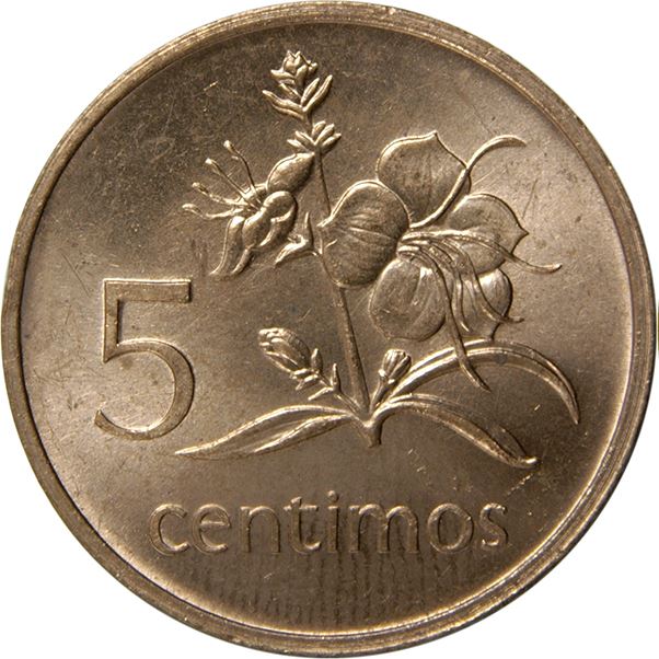 Mozambique | 5 Centimos Coin | Samora Machel | Dissotis | KM:92 | 1975