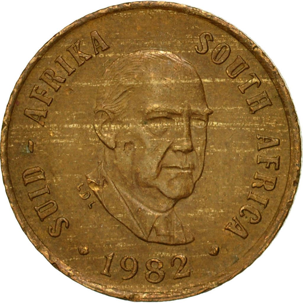 South Africa 1 Cent Balthazar J. Vorster Coin KM109 1982