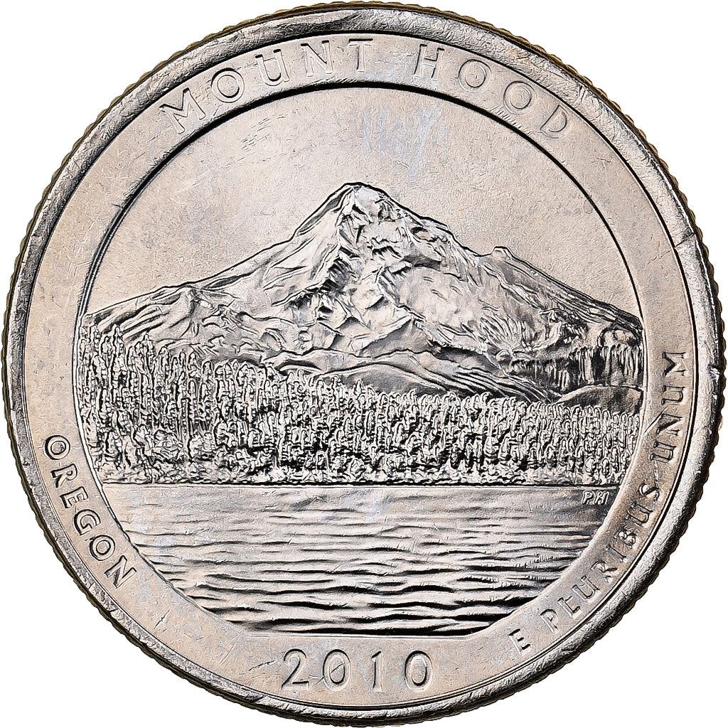 United States | 1/4 Dollar Coin | Oregon | Mount Hood | Km:473 | 2010