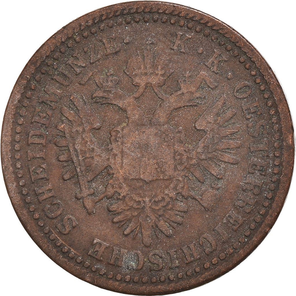 Austrian Empire | 1 Kreuzer Coin | Imperial Eagle | Km:2185 | 1851