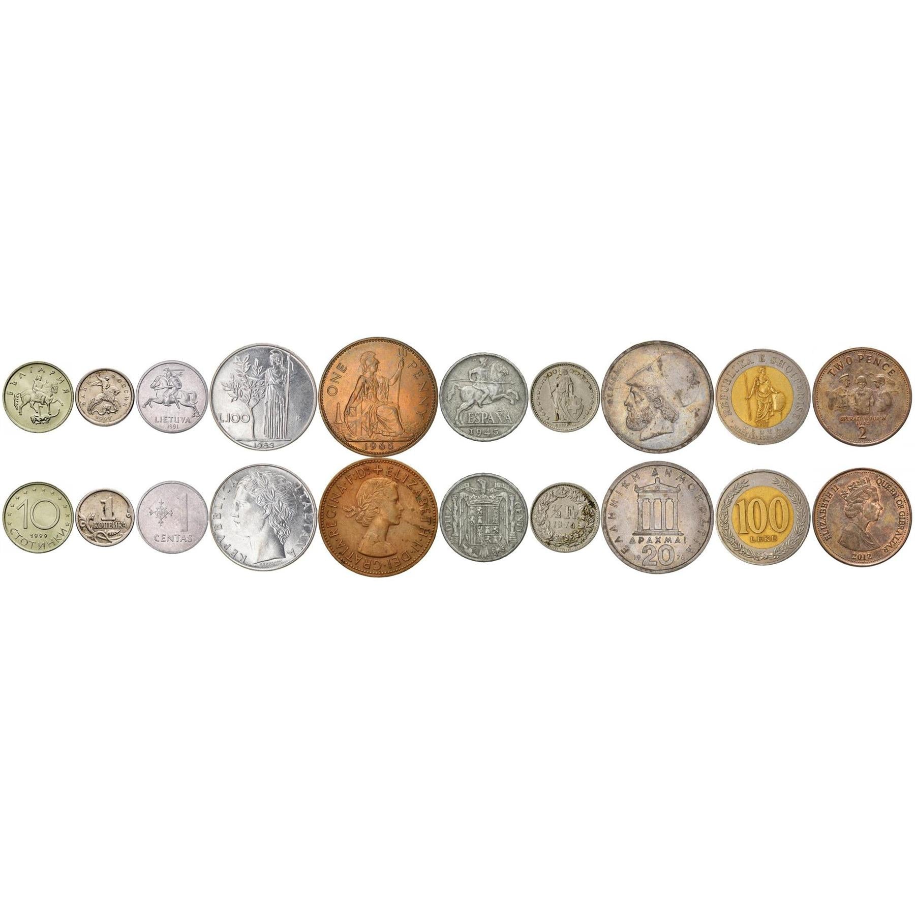 Warrior Coin Collection - Coins with Armed Cavalry, Soldiers, Fighters, Heroes, Deities - Warrior Figures Depicted