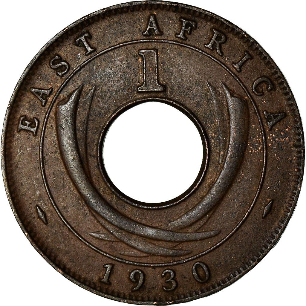 East Africa | 1 Cent Coin | Crown | Tusks | Km:22 | 1922 - 1935