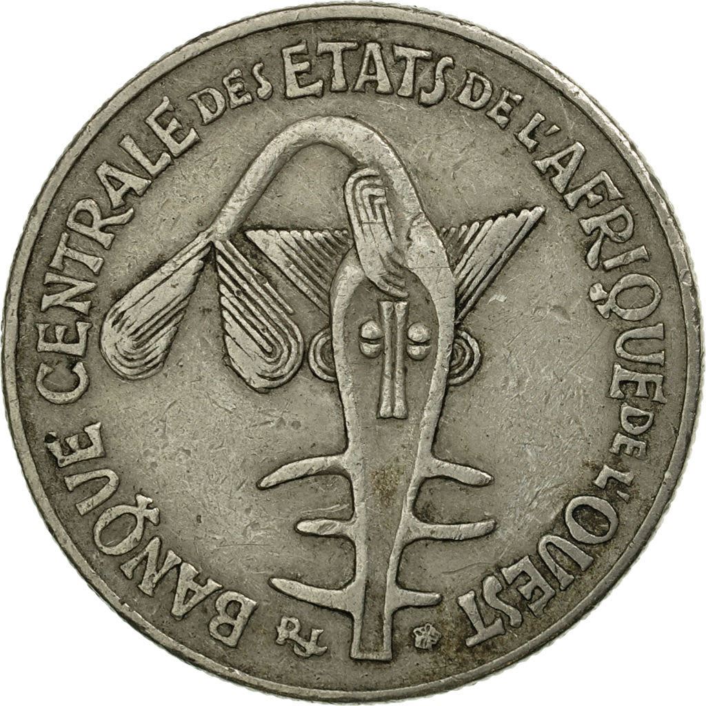 Western African States | 50 Francs Cfa Coin | Emblem of Central Bank | Beans | Grains | Nuts | Km:6 | 1972 - 2011