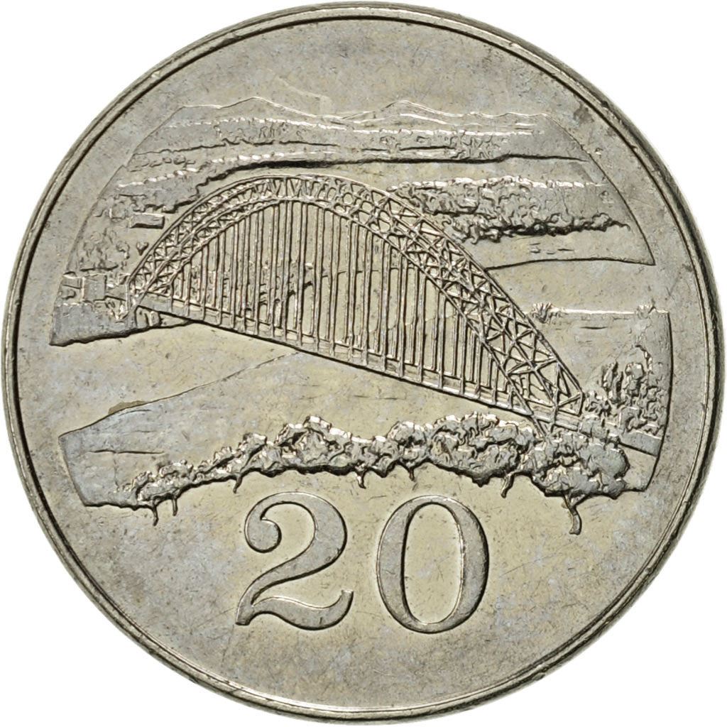 Zimbabwe | 20 Cents Coin | Birchenough bridge | Km:4A | 2001 - 2003