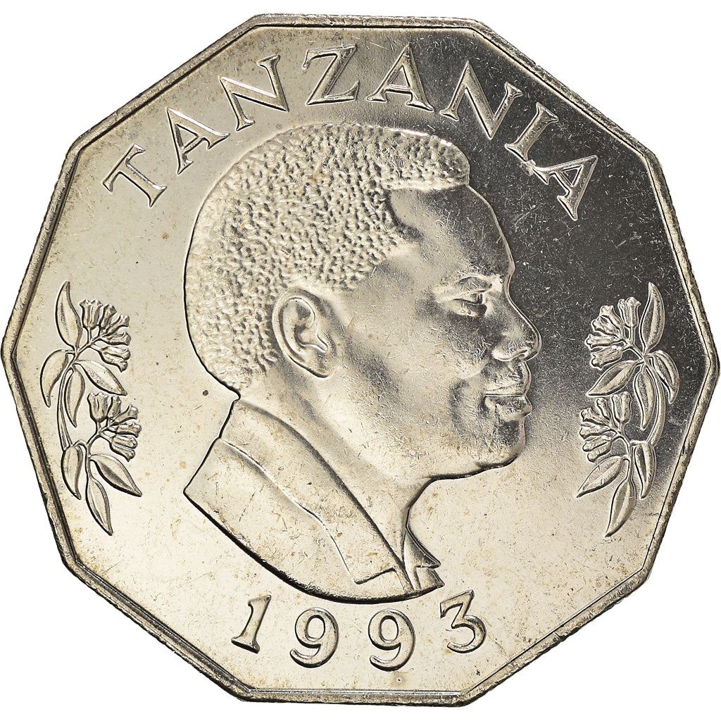 Tanzania | 5 Shilingi Coin | Cow | Corn | Km:23A | 1990 - 1993