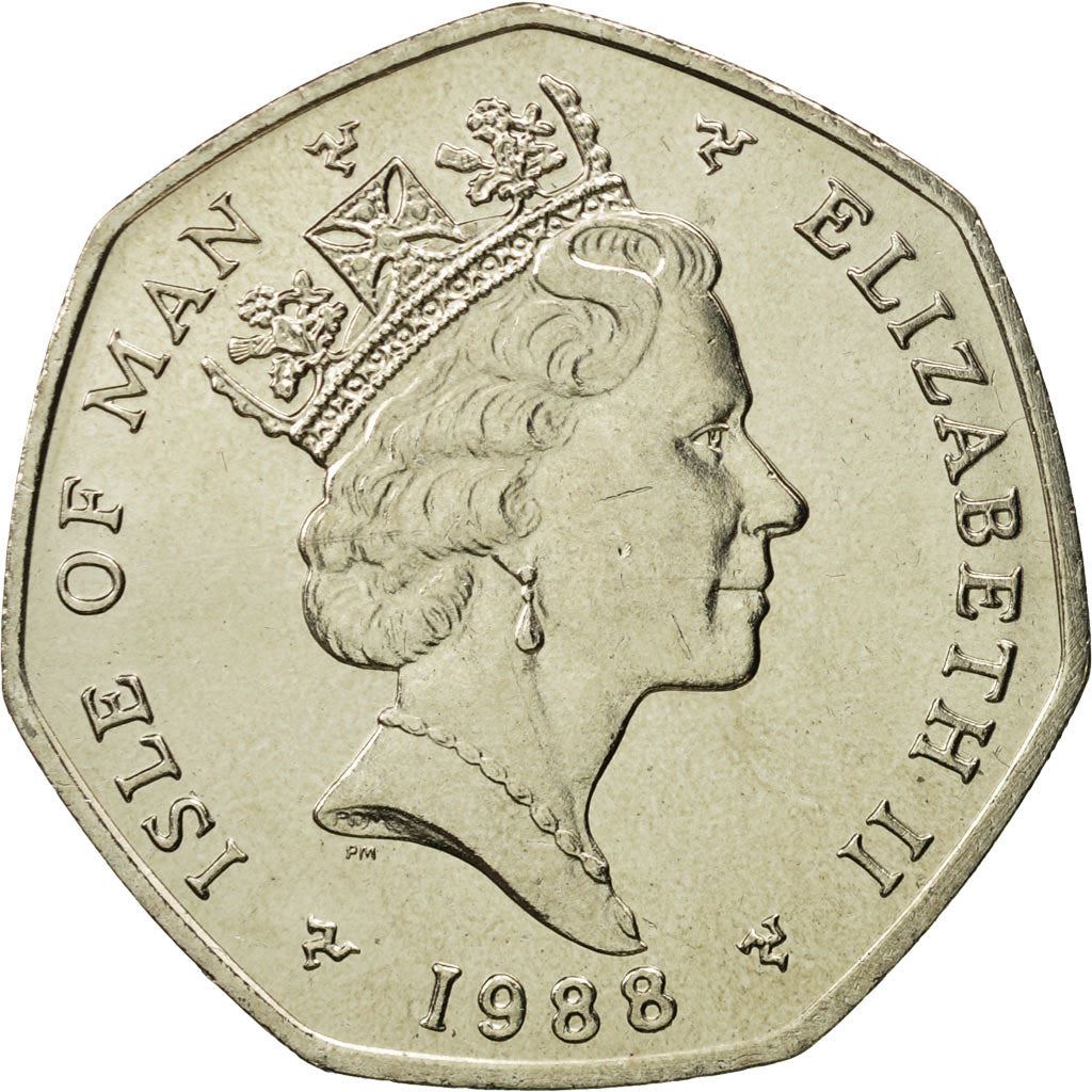 आइल ऑफ मैन | 50 पेंस सिक्का | प्रौद्योगिकी | किमी:212 | 1988 - 1995