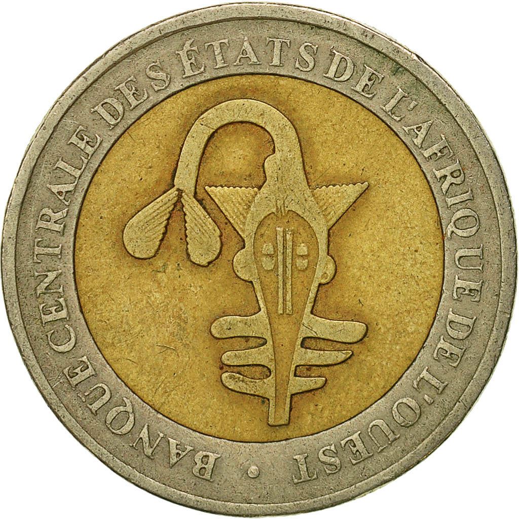Western African States | 200 Francs Cfa Coin | Emblem of Central Africa | Crops | Km:14 | 2003 - 2018