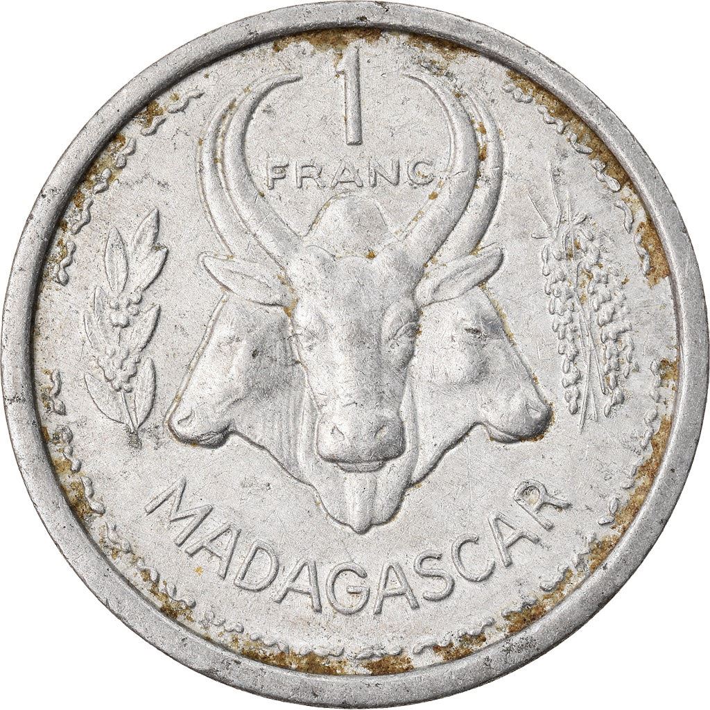 Madagascar | 1 Franc Coin | Marianne | Zebu | Km:3 | 1948 - 1958