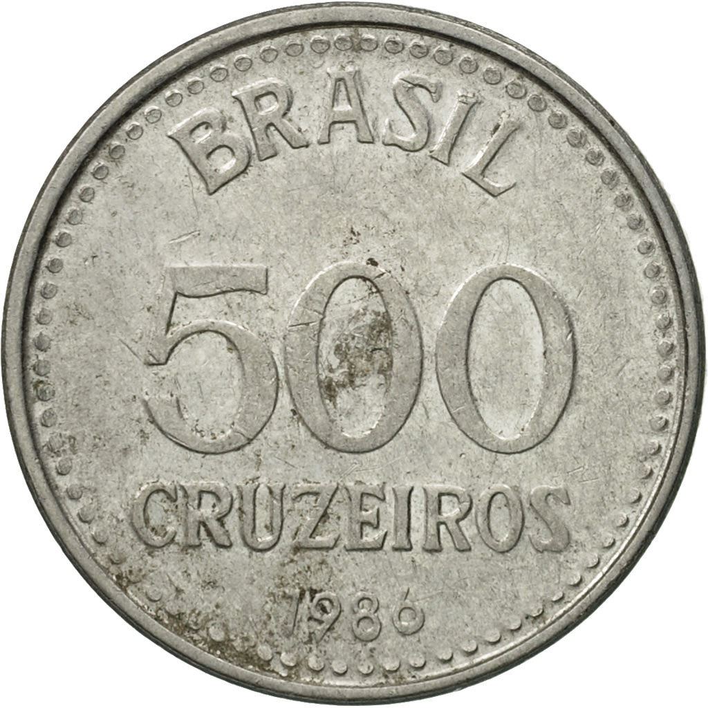 Brazil | 500 Cruzeiros Coin | Star | Km:597 | 1985 - 1986