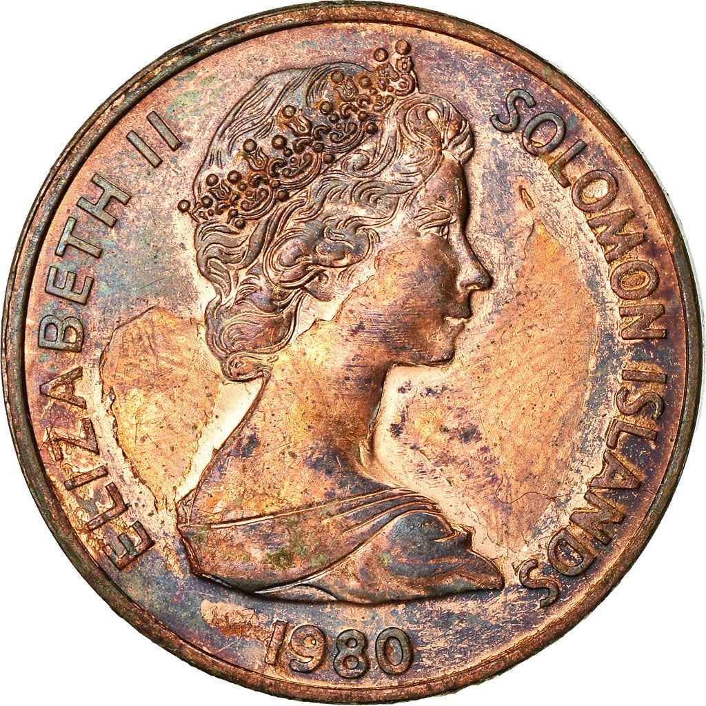 Îles Salomon | Pièce de 2 cents | Elizabeth II | Esprit Aigle | Km : 2 | 1977 - 1983