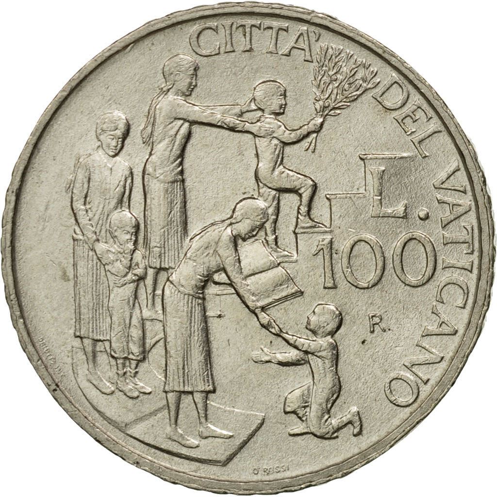 Vatican City | 100 Lire Coin | John Paul II | Km:275 | 1996