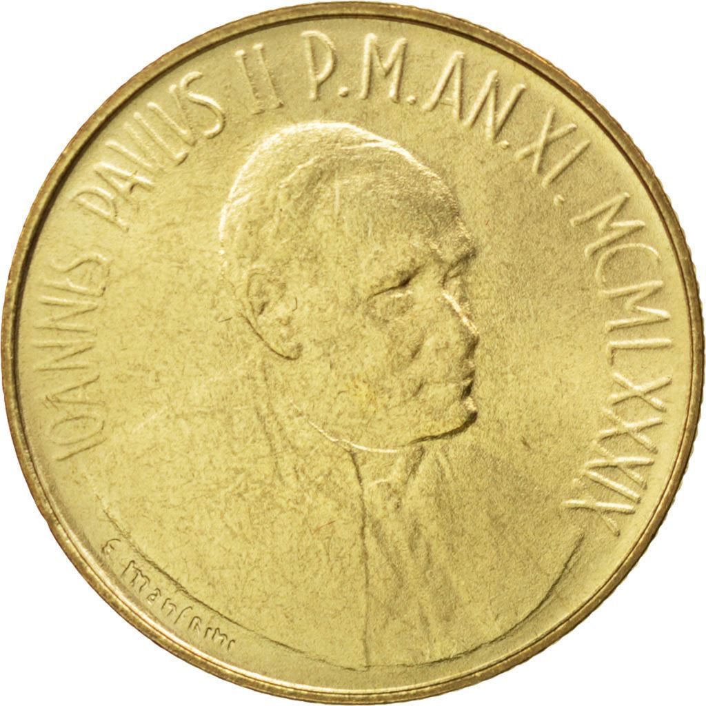 Vatikanstaten | 200 Lire-mønt | Johannes Paul II | Km:217 | 1989